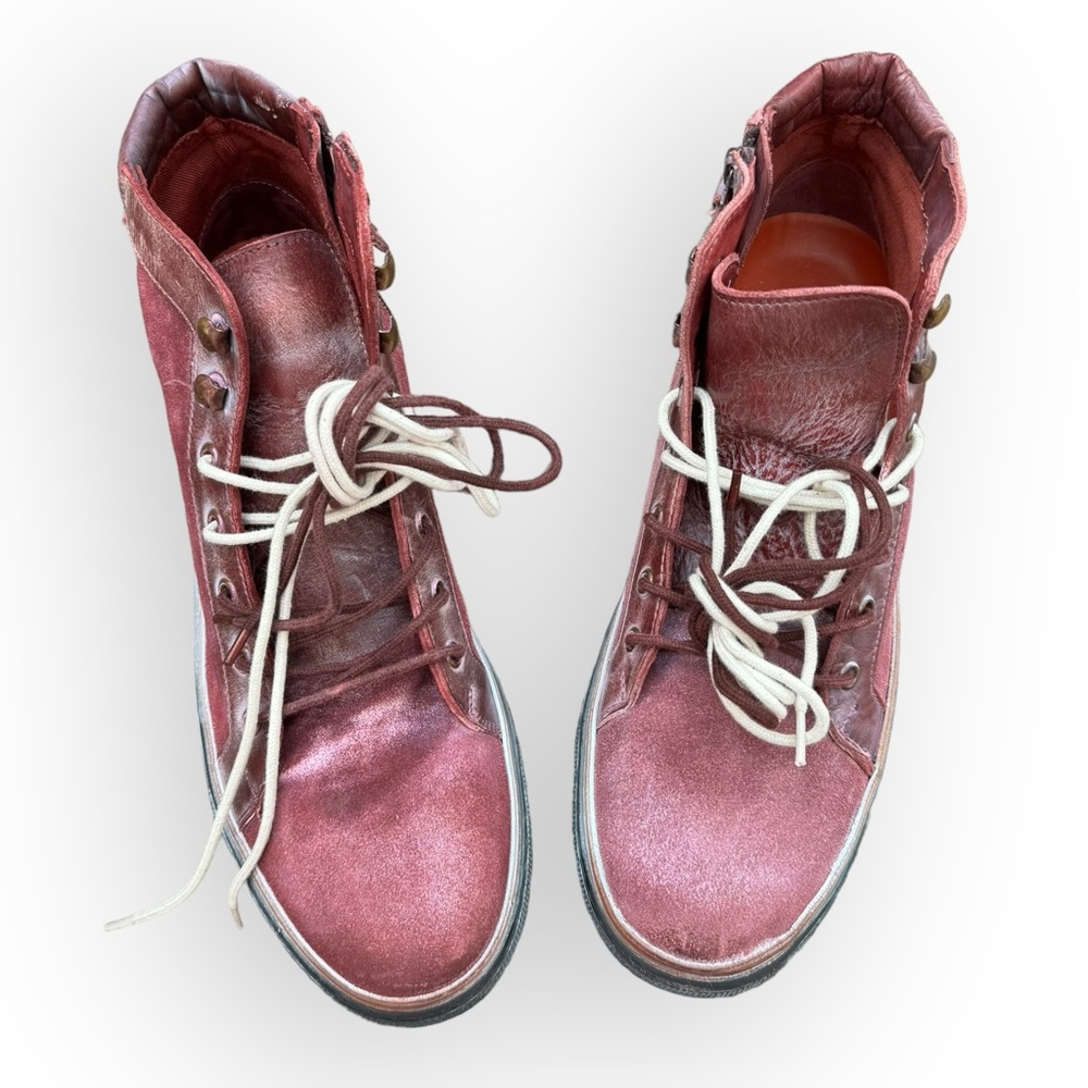Bed Stu Roan Mac II Leather High-Top Sneakers Bordo (Like New) - Picture 8 of 15